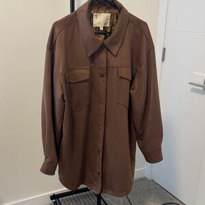 Pilcro Brown Faux Suede Women’s Shacket